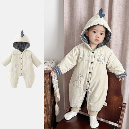 Cute Cartoon Baby Jumpsuit – Long-Sleeve Autumn & Winter Outfit for Baby Boys 👶