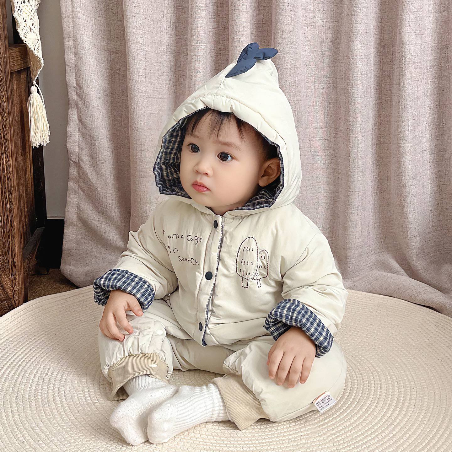 Cute Cartoon Baby Jumpsuit – Long-Sleeve Autumn & Winter Outfit for Baby Boys 👶