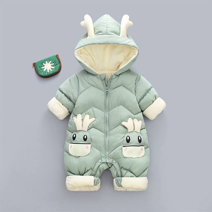 KYHE｜Cozy Winter Newborn Romper – Western Style Jumpsuit for Boys & Girls 👶