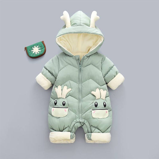 KYHE｜Cozy Winter Newborn Romper – Western Style Jumpsuit for Boys & Girls 👶