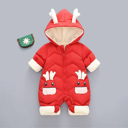 KYHE｜Cozy Winter Newborn Romper – Western Style Jumpsuit for Boys & Girls 👶
