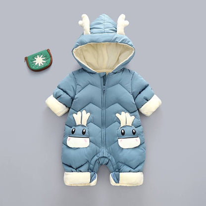 KYHE｜Cozy Winter Newborn Romper – Western Style Jumpsuit for Boys & Girls 👶