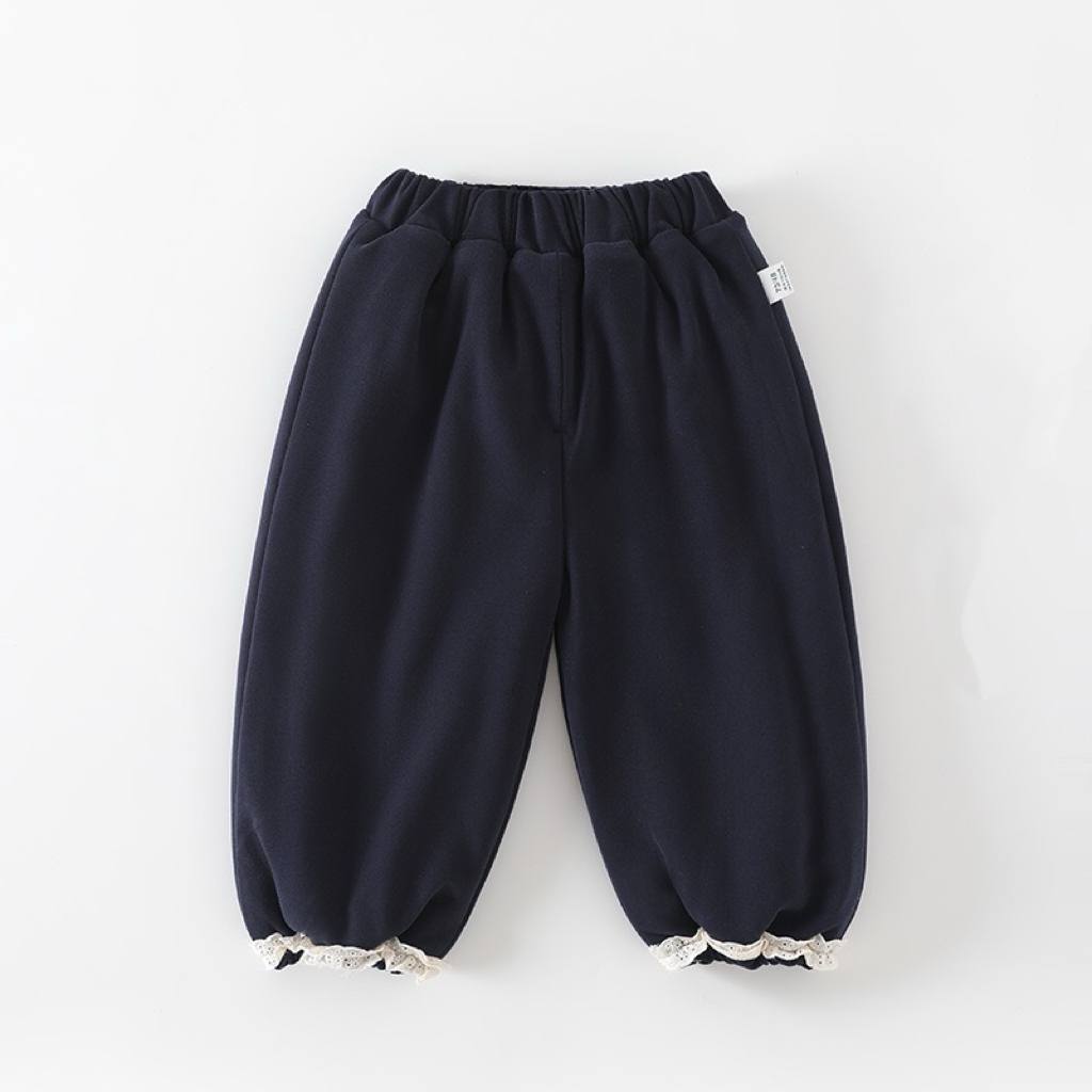 Girls’ Korean Style Autumn/Winter Two-Piece Lace Set – Baby Girl Casual Outfit