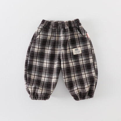 Baby Boy Quilted Long-Sleeve Two-Piece Set – Autumn/Winter Cartoon Outfit