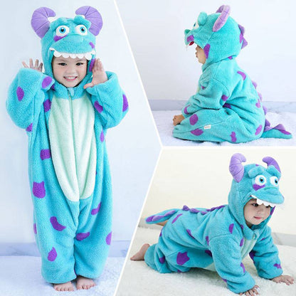 Cute Newborn Flannel Jumpsuit – Cozy Spring & Autumn Pajamas