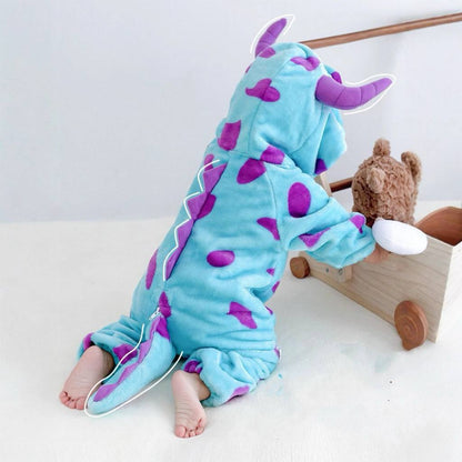 Cute Newborn Flannel Jumpsuit – Cozy Spring & Autumn Pajamas